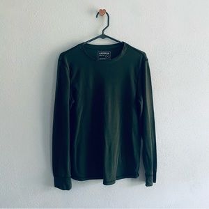 Express green crewneck thermal tee